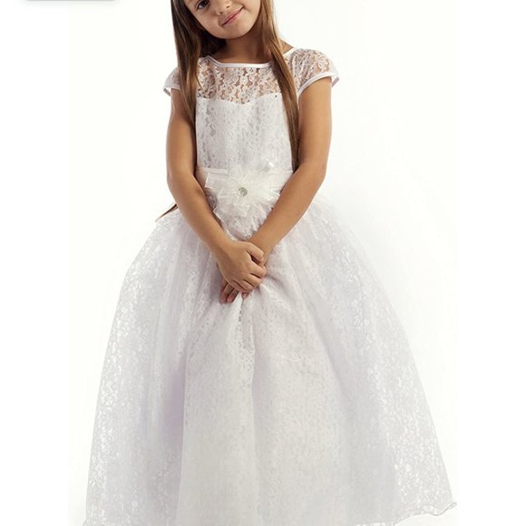 Flower girl or first communion Ivory dress - Picture 3 of 4